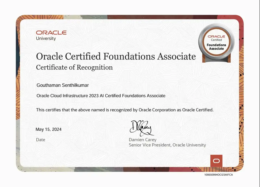 Oracle AI Foundations