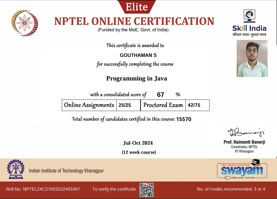 NPTEL Programming in Java